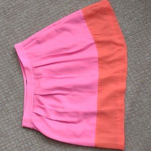 J Crew Pink and Orage Skirt